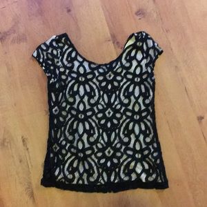 Banana Republic scoop neck lace top